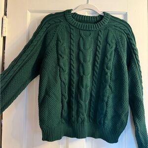Gap Green Cable Knit Sweater NWT
